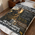 Veteran Fact Plush Blanket — "Find Your Purpose, Your Next Deployment Is You" Comfort Throw