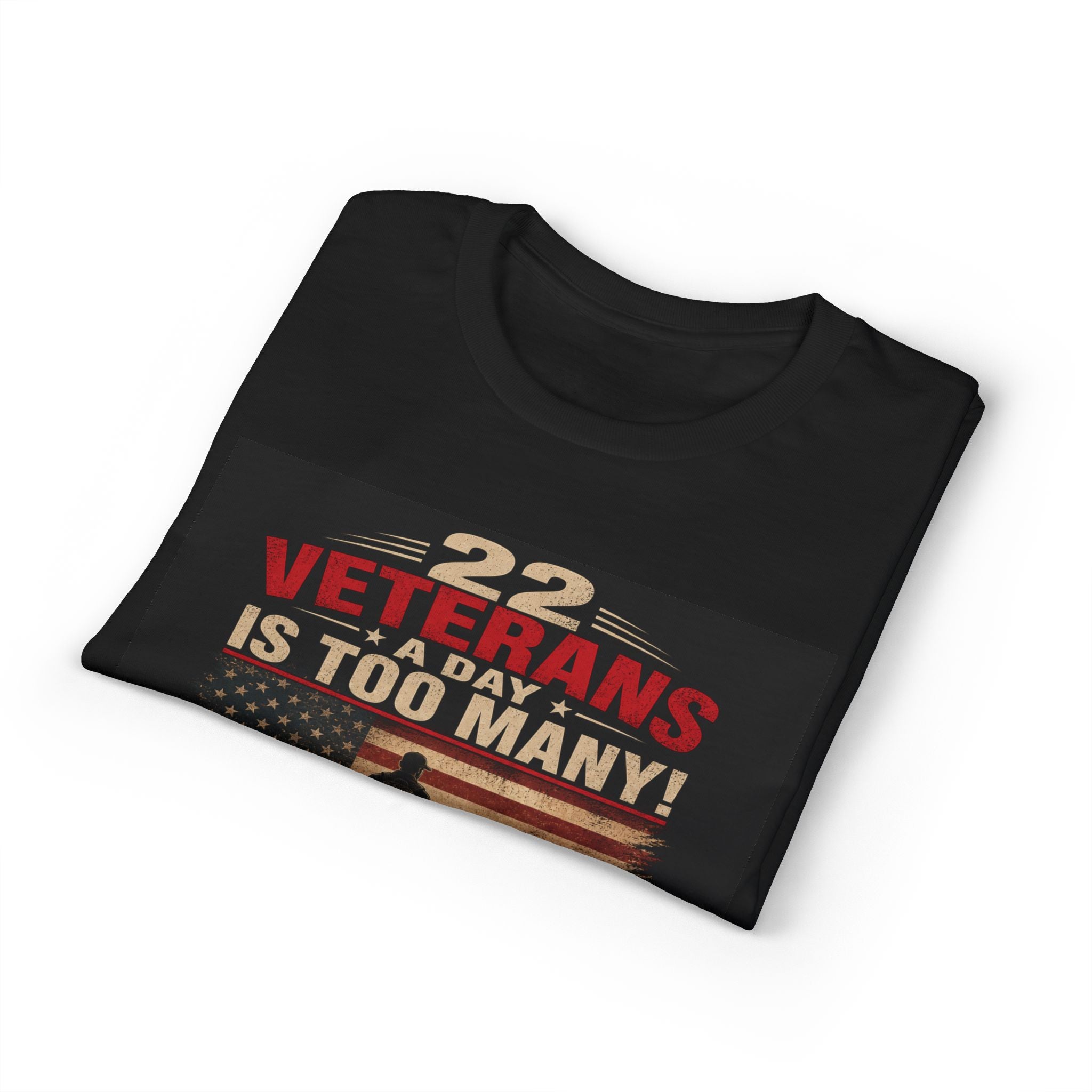 22 Veterans A Day Is Too Many T-Shirt — Find Your Purpose Veteran Awareness Tee