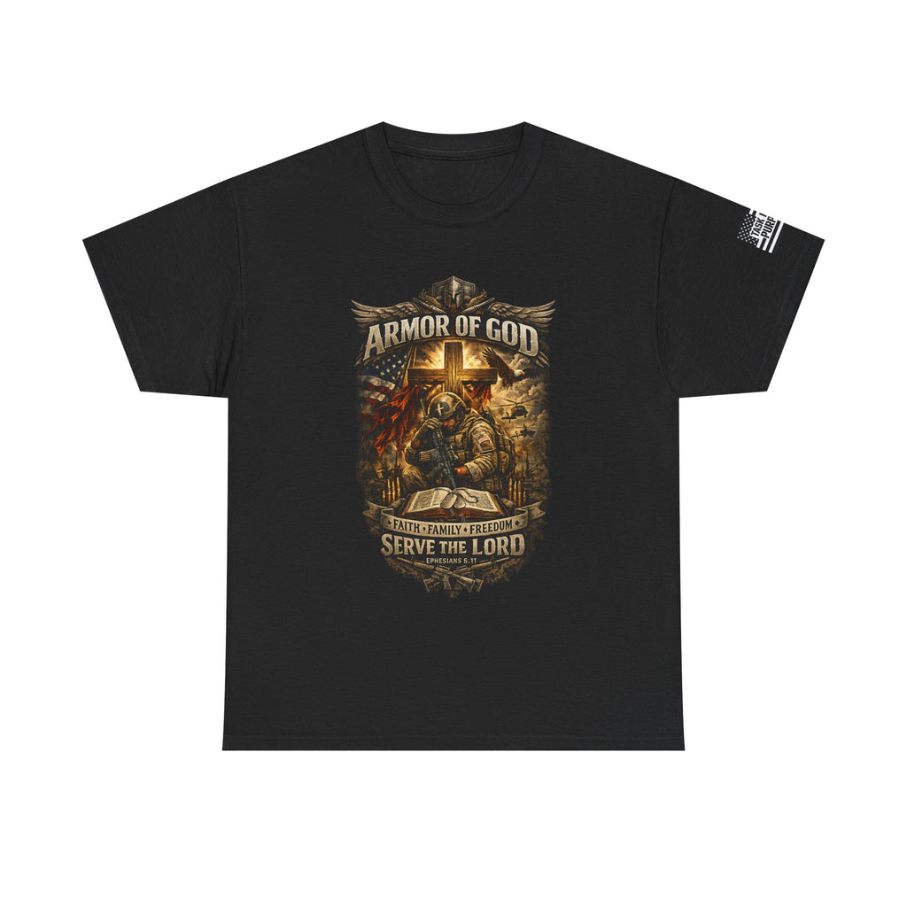 Armor of God T-Shirt — Christian Faith Tee “Serve the Lord”