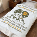Velveteen Plush Blanket — "Task Force Purpose" PTSD Support Comfort Throw (Veterans & Service Dog Healing)