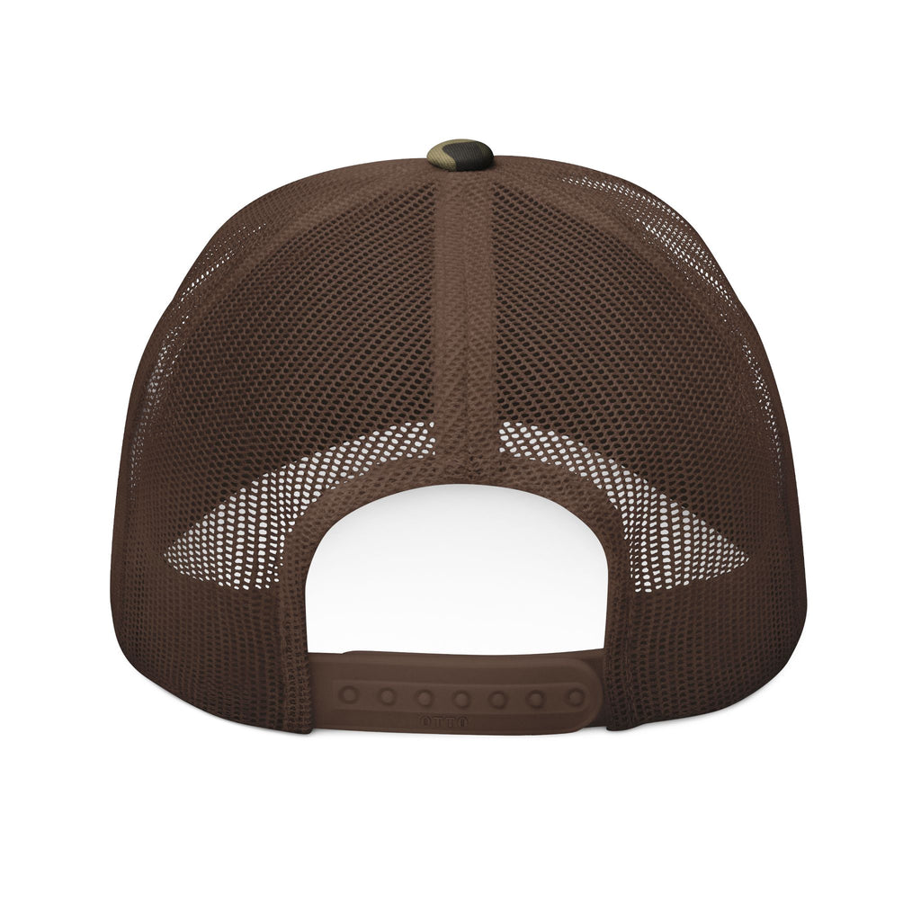 Camo Trucker Hat — Embroidered 'Task Force' Flag Patch