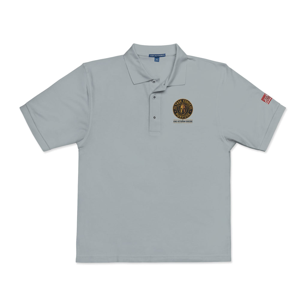 Embroidered Task Force Purpose Crest Polo Shirt — Classic Casual Work & Golf Tee