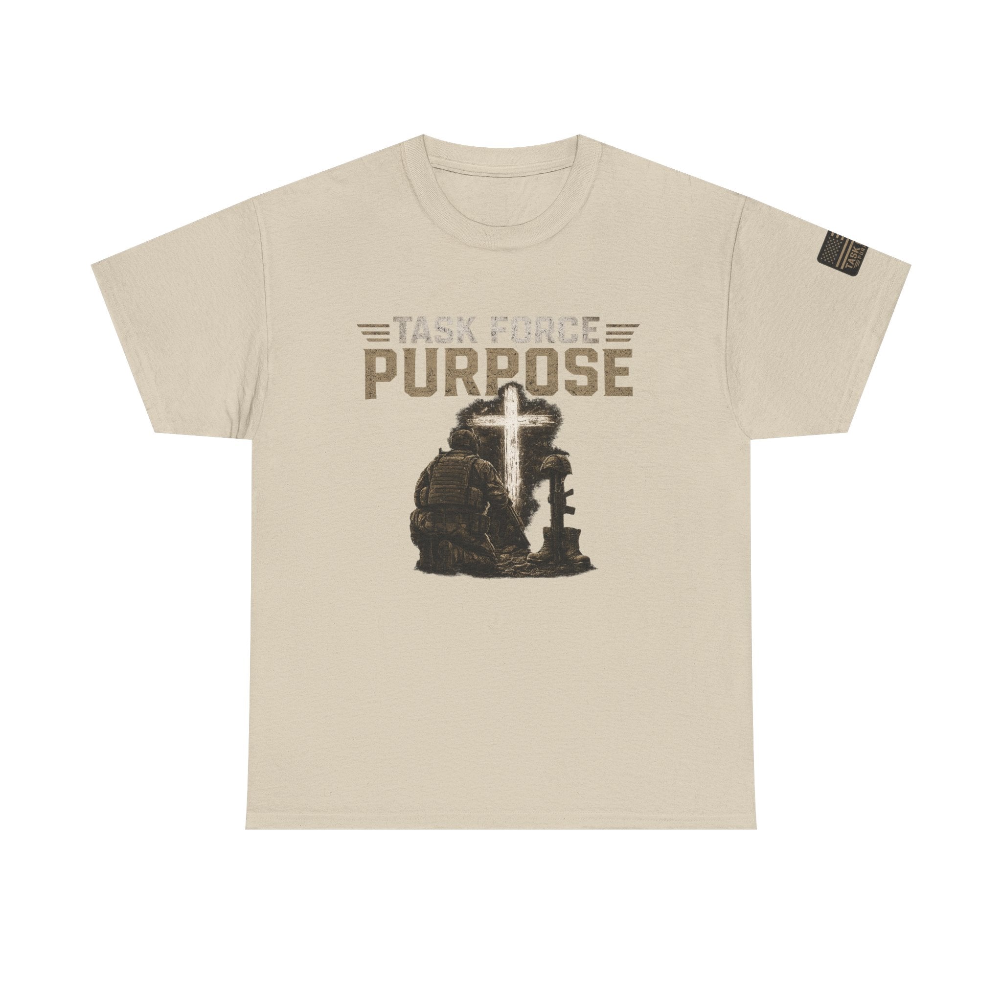 Task Force Purpose T-Shirt — Military Prayer Cross Graphic Tee