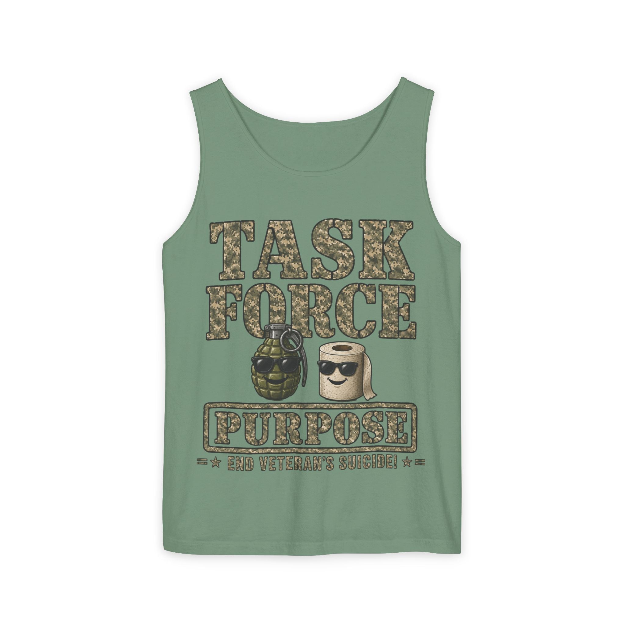 Task Force Purpose Tank Top — Military Camouflage Graphic Tank