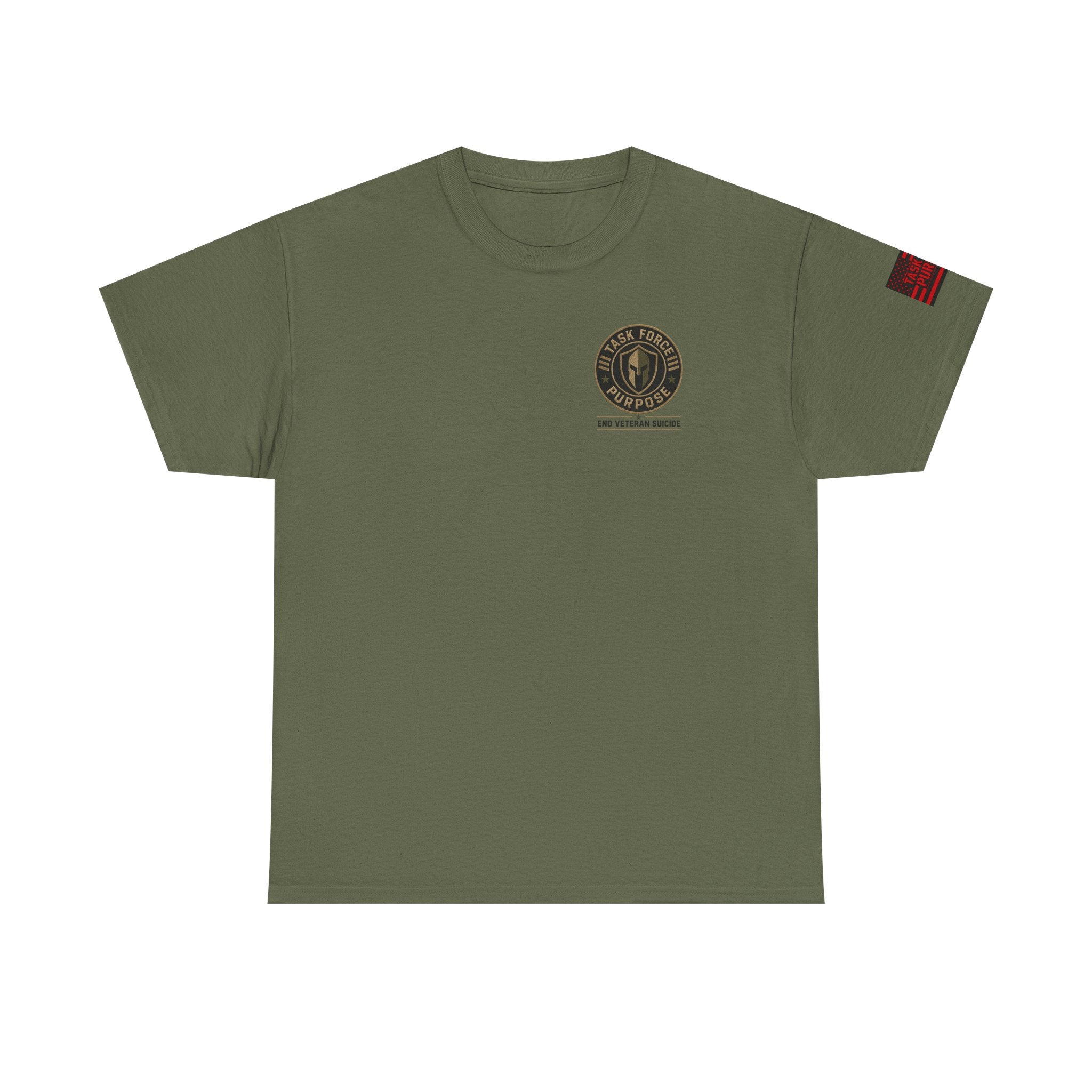 Veteran Support Tee — "Task Force Purpose: Let's End Veteran Suicide" Cotton Shirt