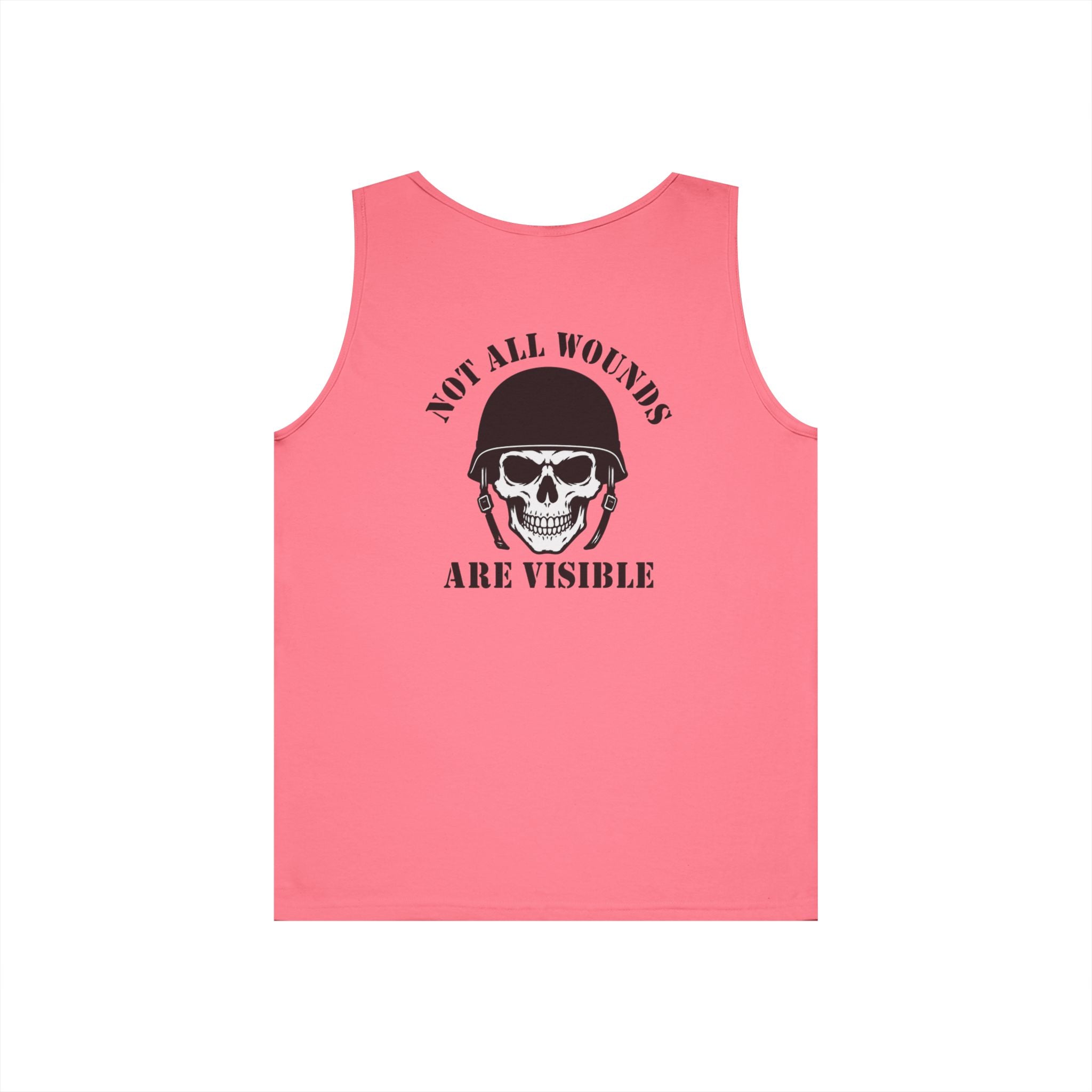 Veteran Support Tank Top — “Task Force Purpose” Flag & “Not All Wounds Are Visible” Skull Back