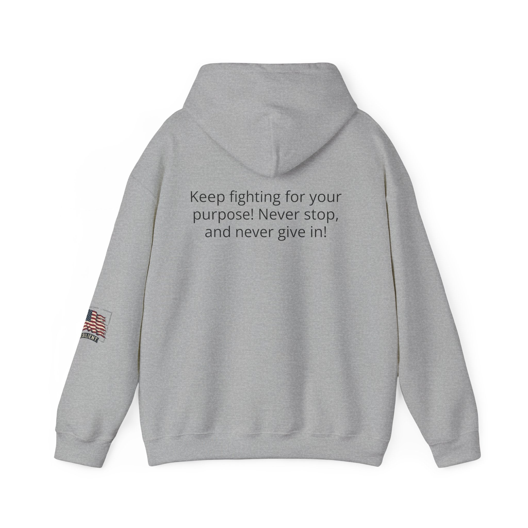 PTSD Support Hoodie – 'PTSD Never Wins' Veteran Awareness Hooded Sweatshirt