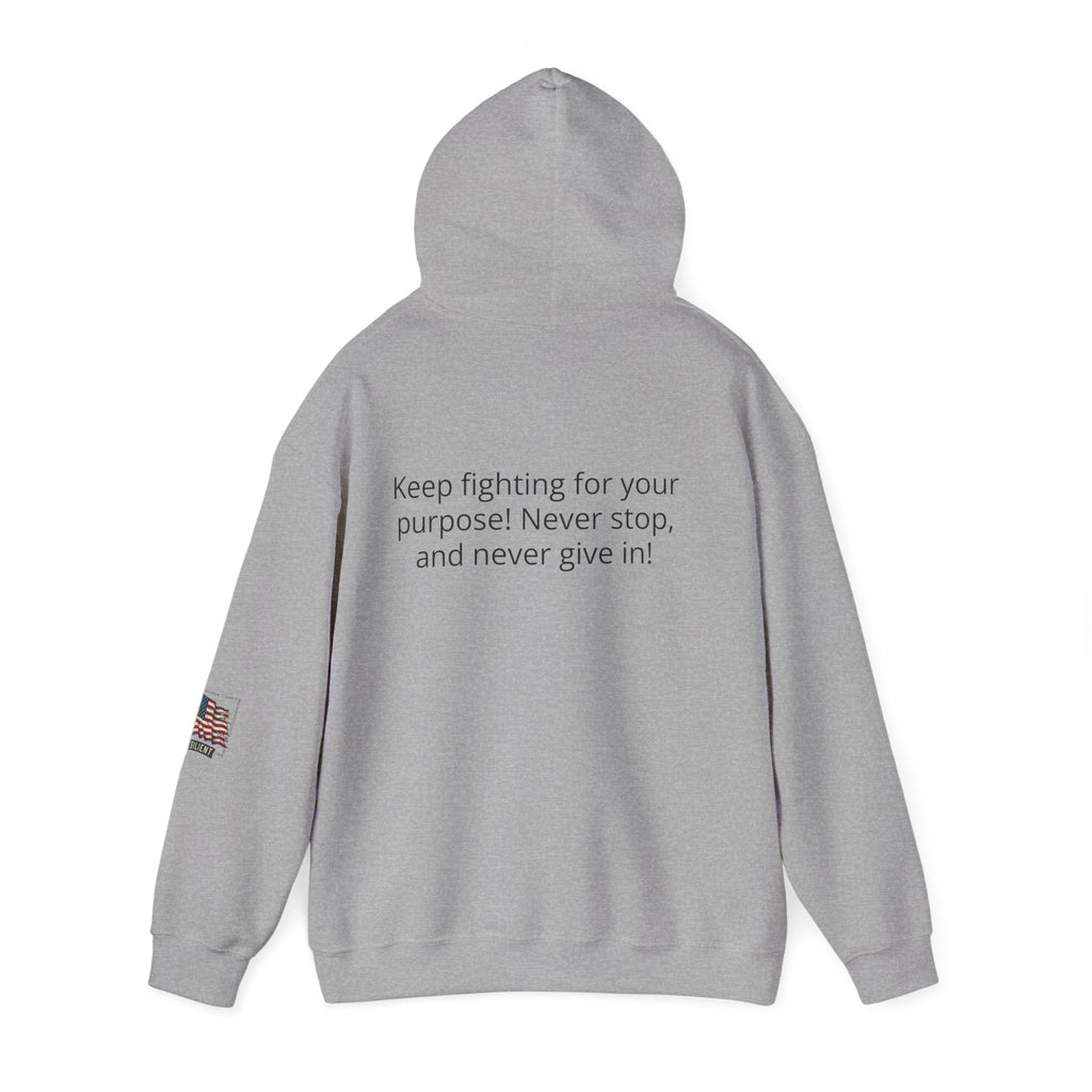 PTSD Support Hoodie – 'PTSD Never Wins' Veteran Awareness Hooded Sweatshirt