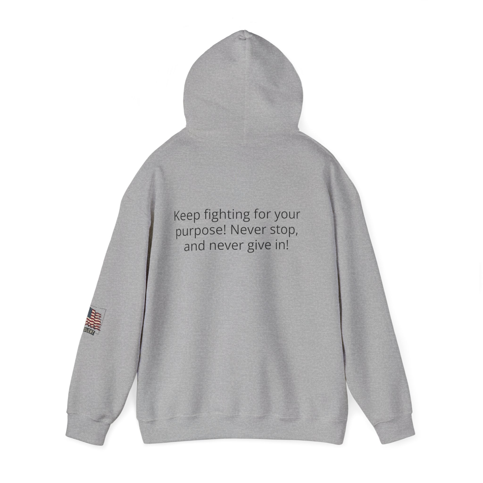 PTSD Support Hoodie – 'PTSD Never Wins' Veteran Awareness Hooded Sweatshirt