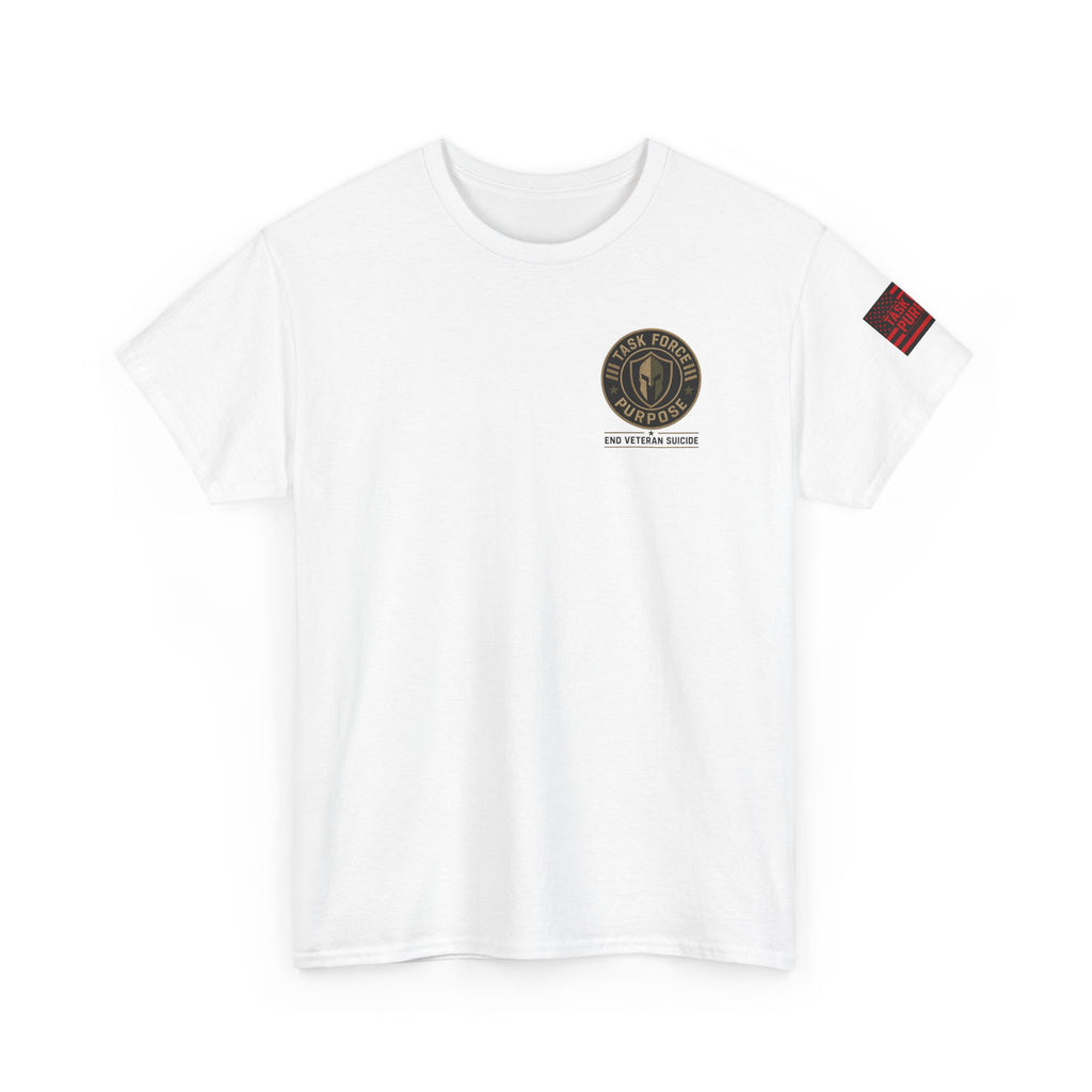 Veteran Support Tee — "Task Force Purpose: Let's End Veteran Suicide" Cotton Shirt