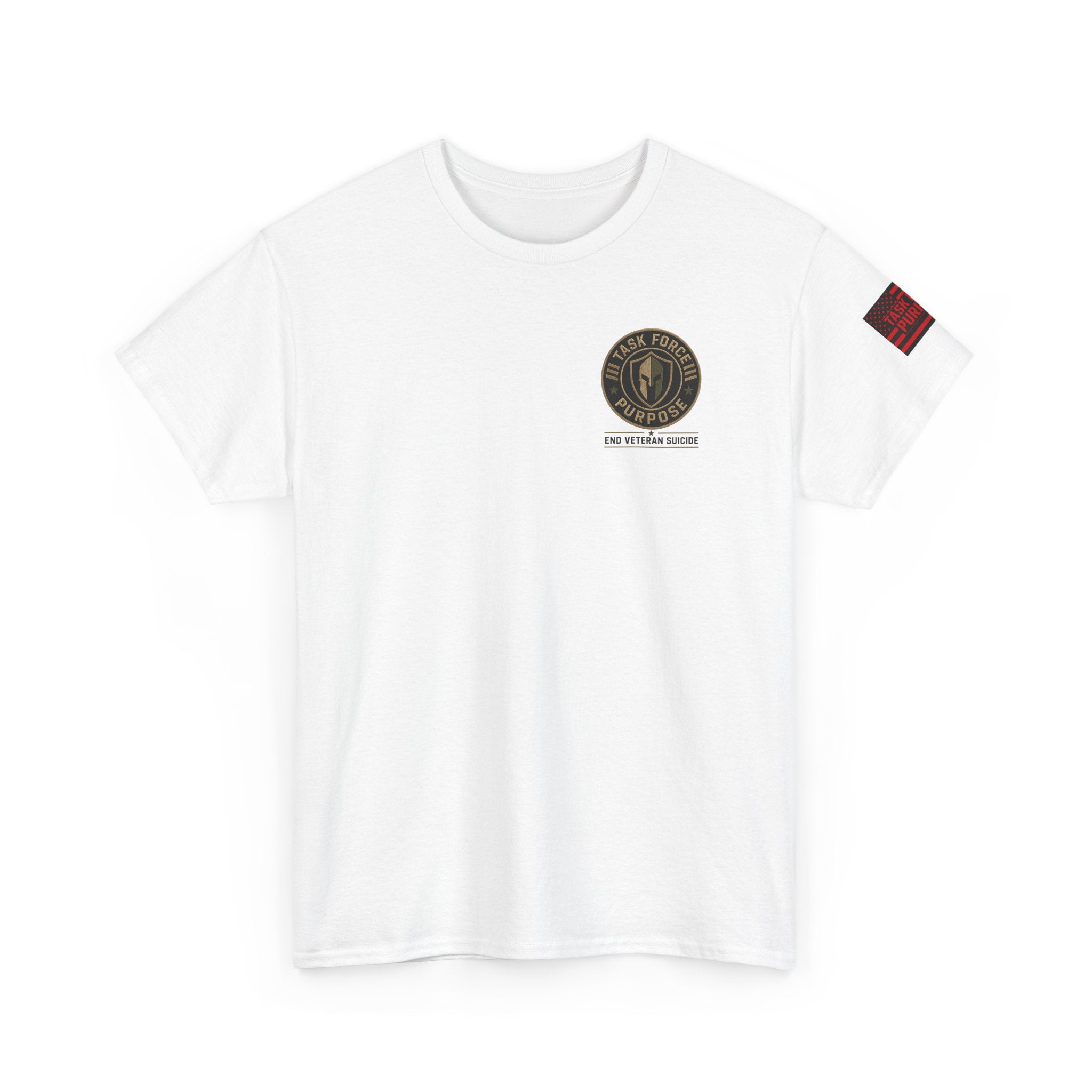 Veteran Support Tee — "Task Force Purpose: Let's End Veteran Suicide" Cotton Shirt