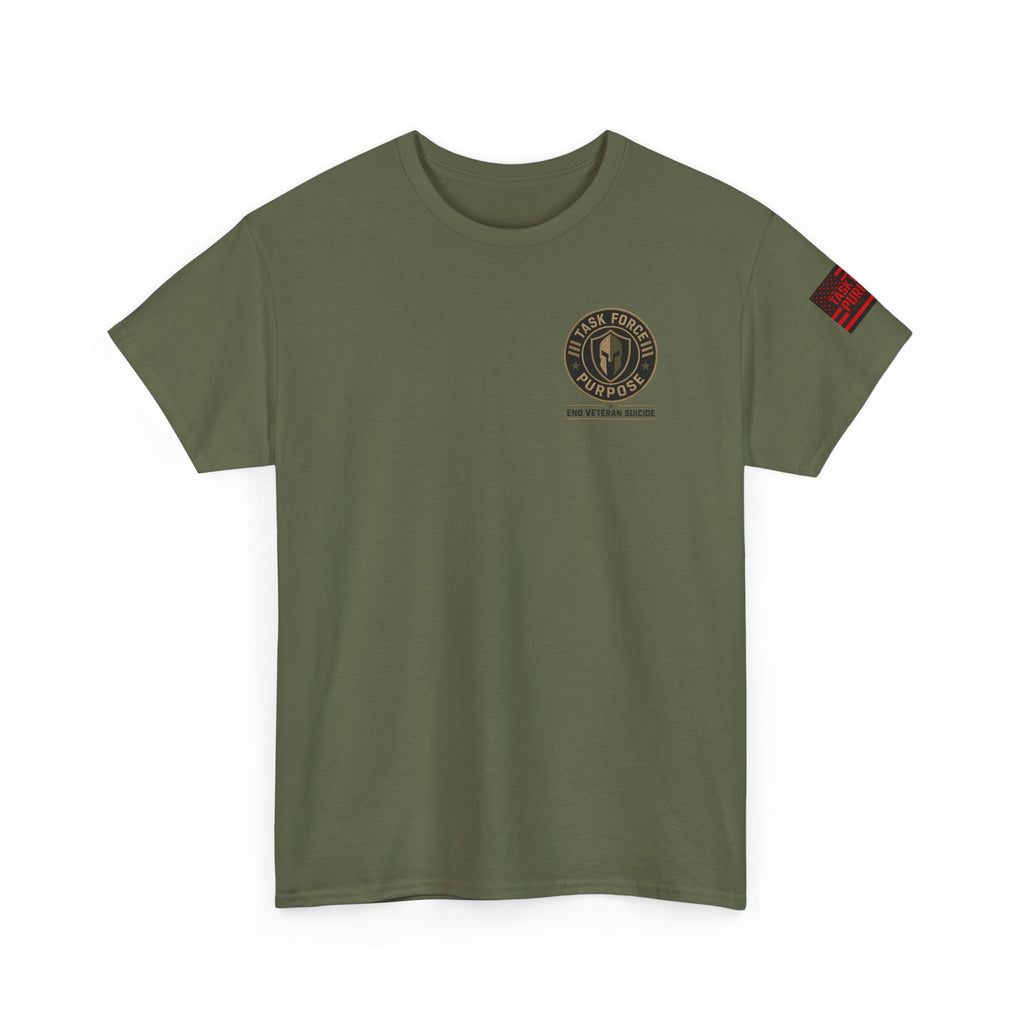 Veteran Support Tee — "Task Force Purpose: Let's End Veteran Suicide" Cotton Shirt