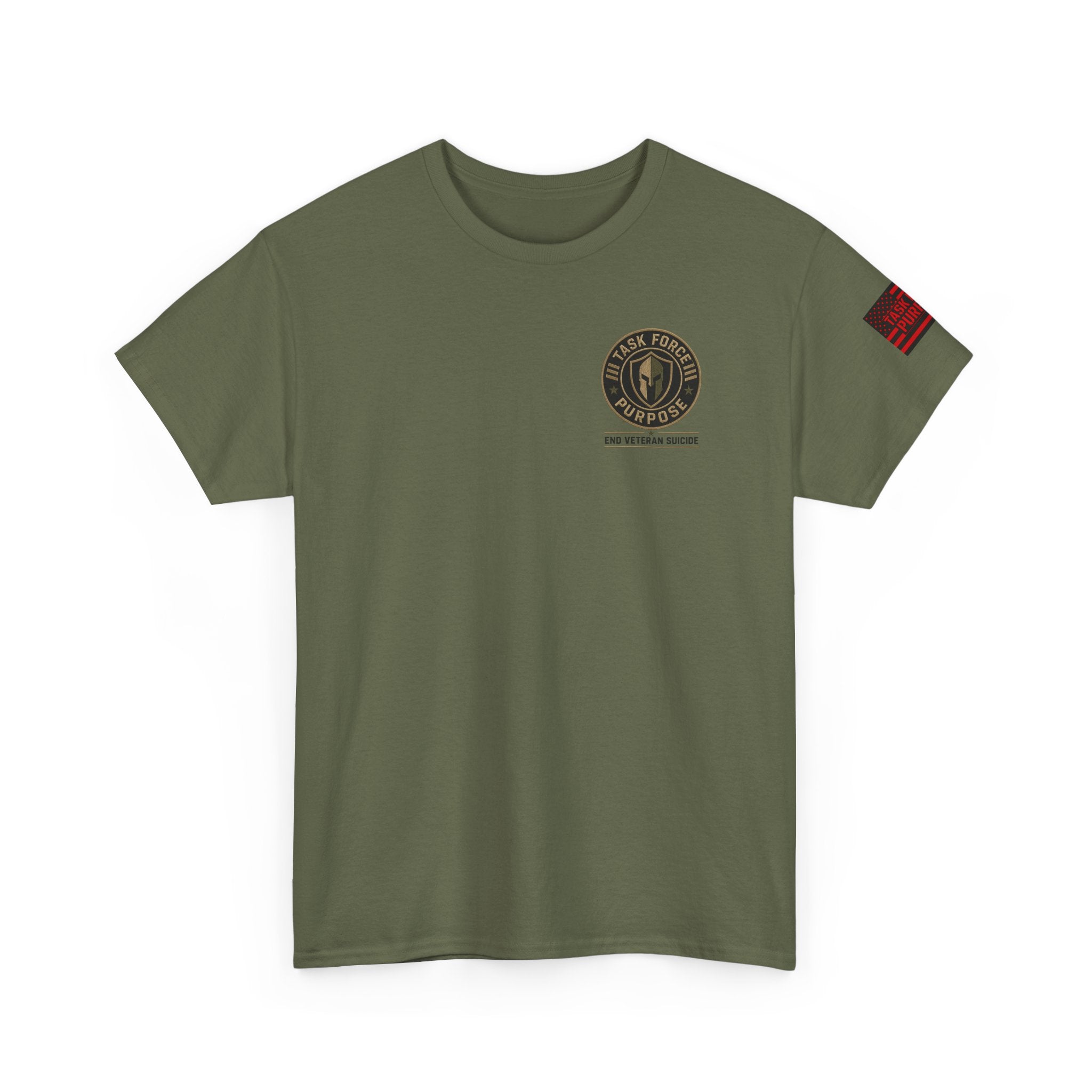 Veteran Support Tee — "Task Force Purpose: Let's End Veteran Suicide" Cotton Shirt