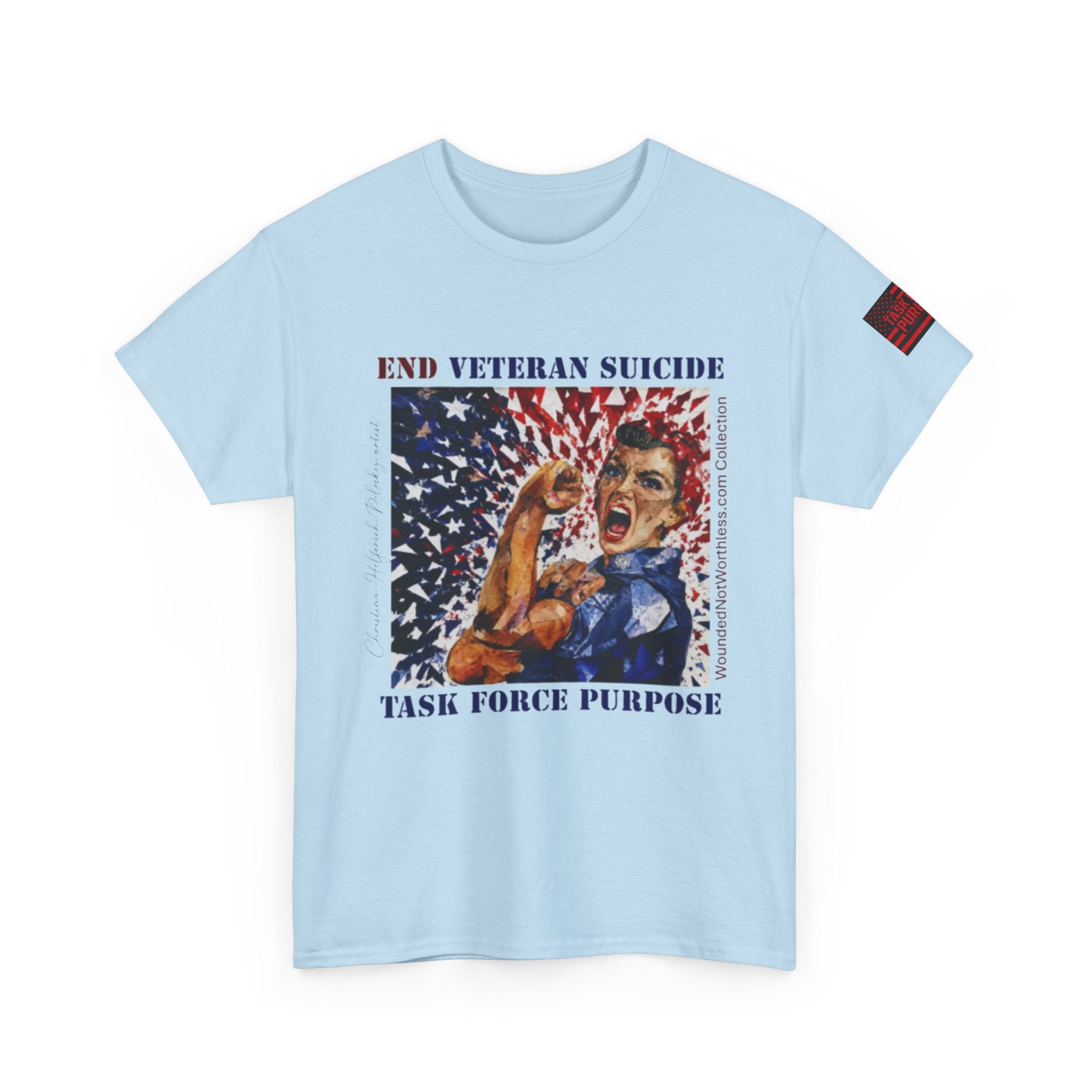 End Veteran Suicide T‑Shirt – Task Force Purpose Patriotic Veteran Support Tee
