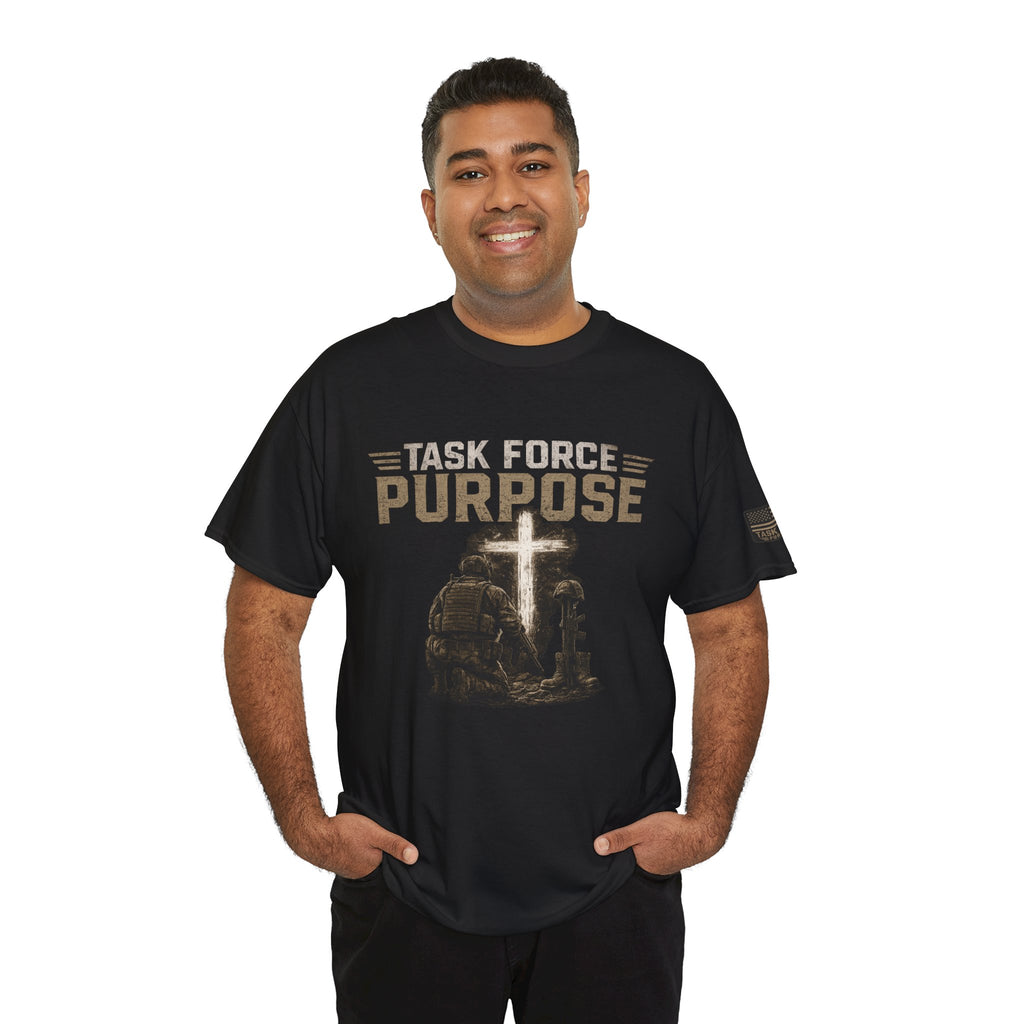 Task Force Purpose T-Shirt — Military Prayer Cross Graphic Tee