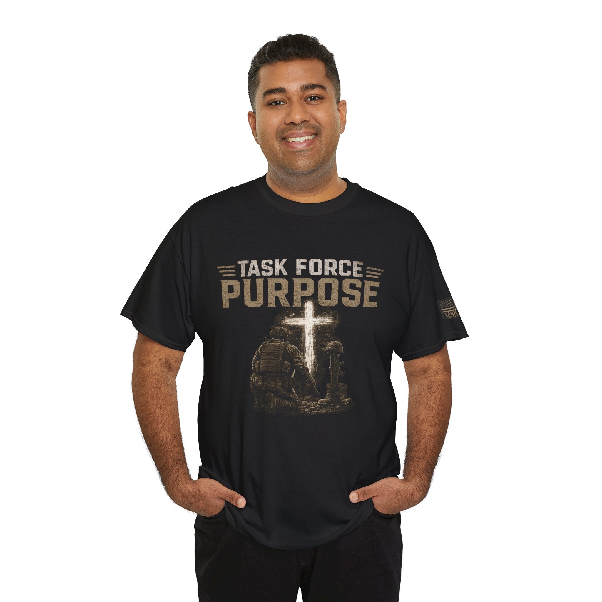 Task Force Purpose T-Shirt — Military Prayer Cross Graphic Tee