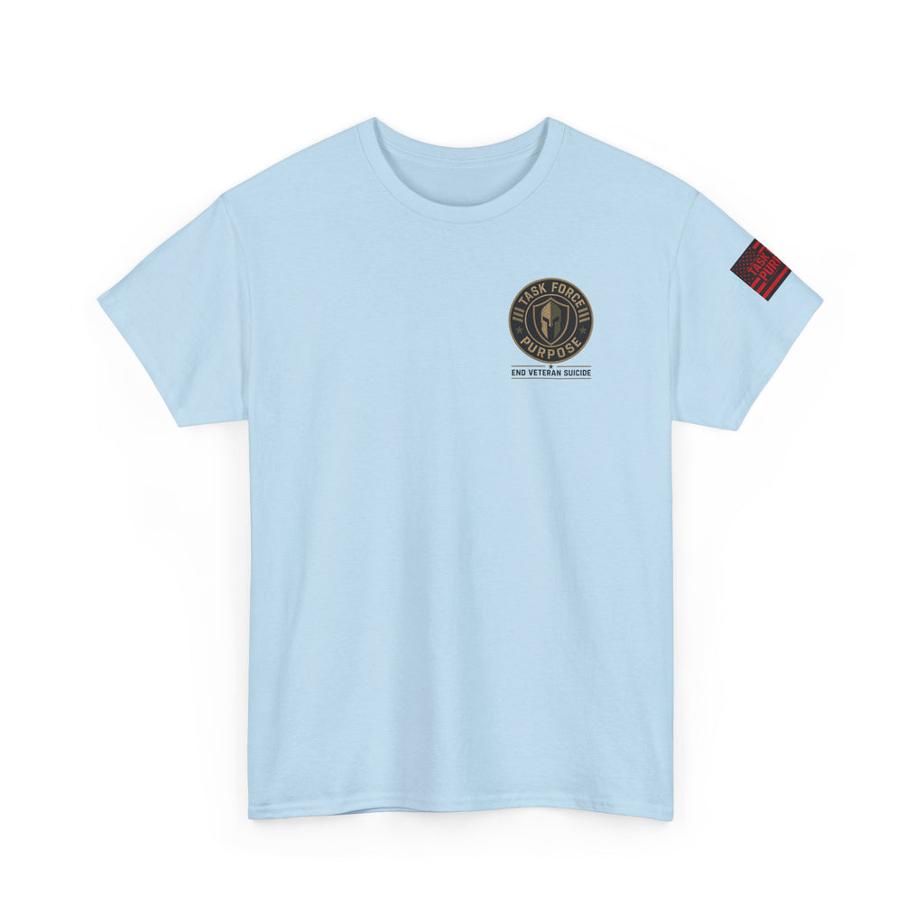Veteran Support Tee — "Task Force Purpose: Let's End Veteran Suicide" Cotton Shirt