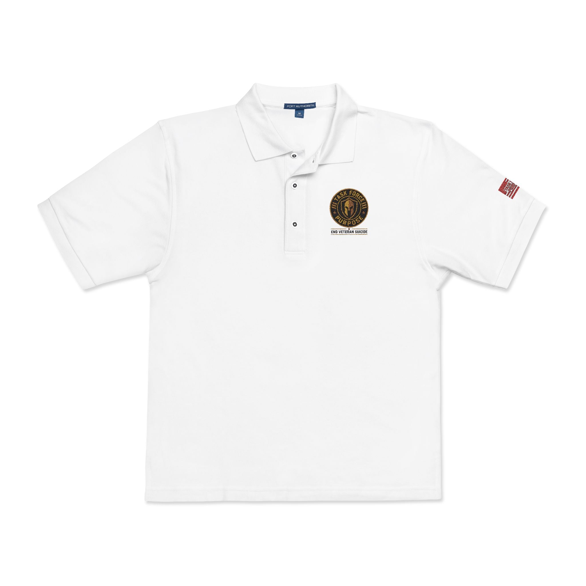 Embroidered Task Force Purpose Crest Polo Shirt — Classic Casual Work & Golf Tee