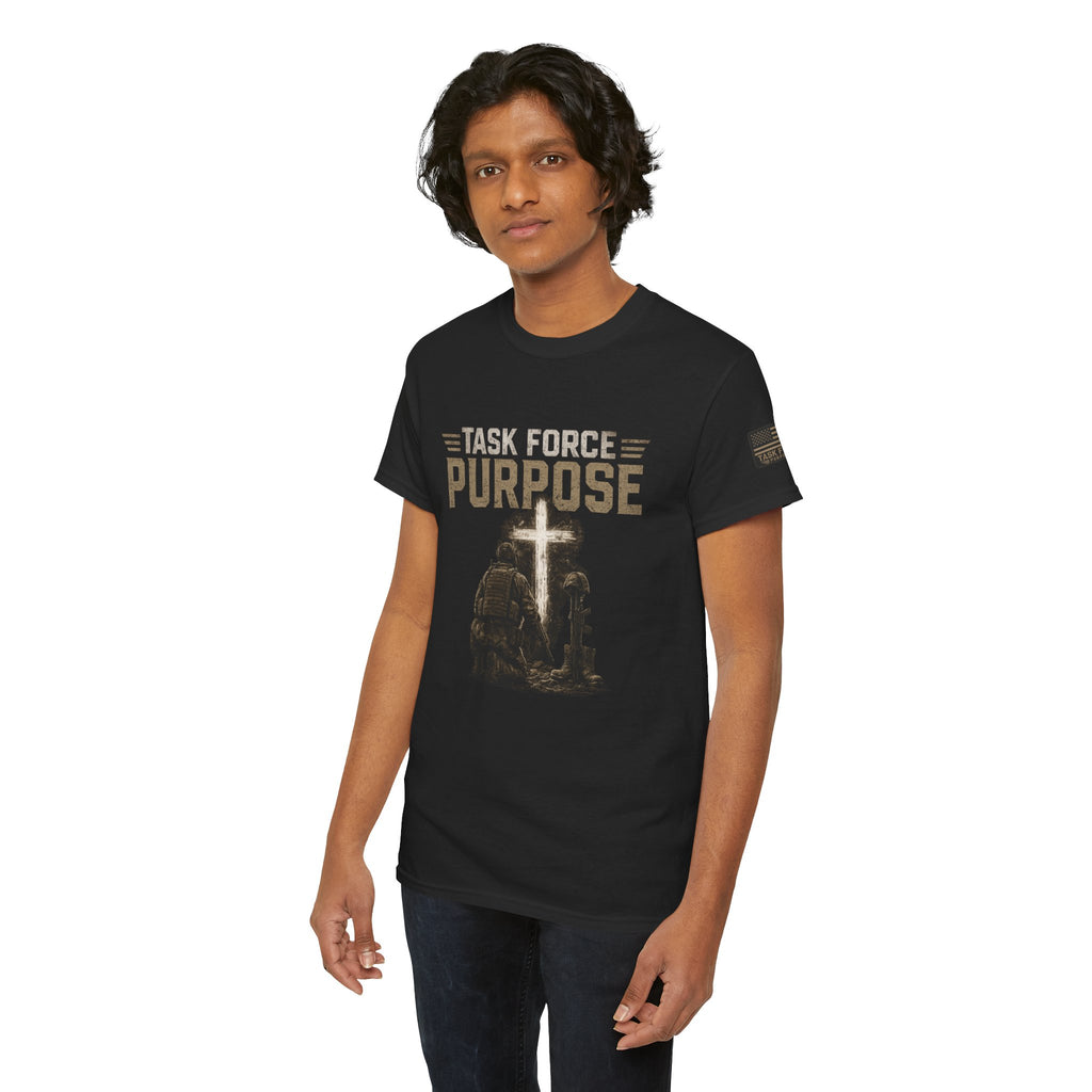 Task Force Purpose T-Shirt — Military Prayer Cross Graphic Tee