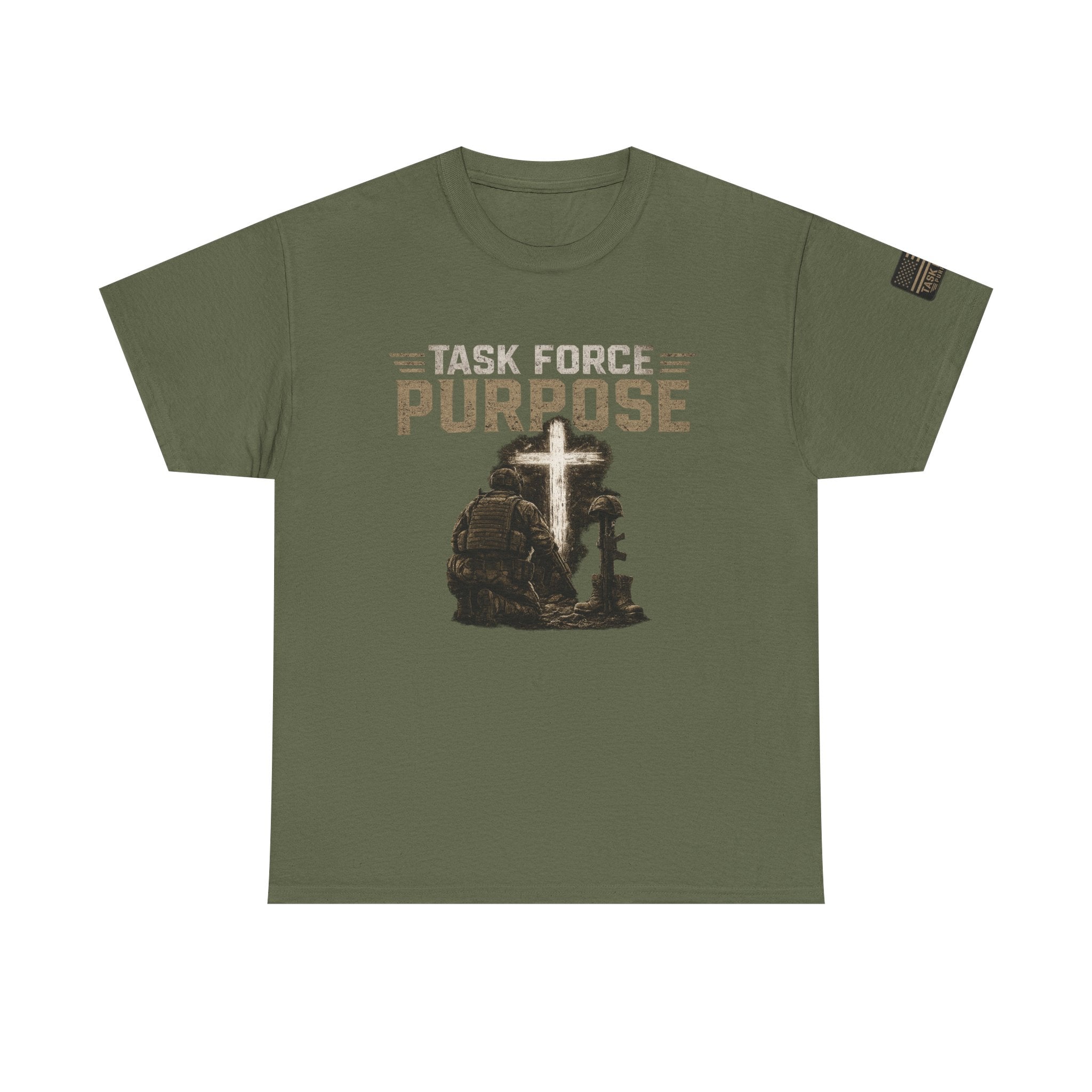 Task Force Purpose T-Shirt — Military Prayer Cross Graphic Tee