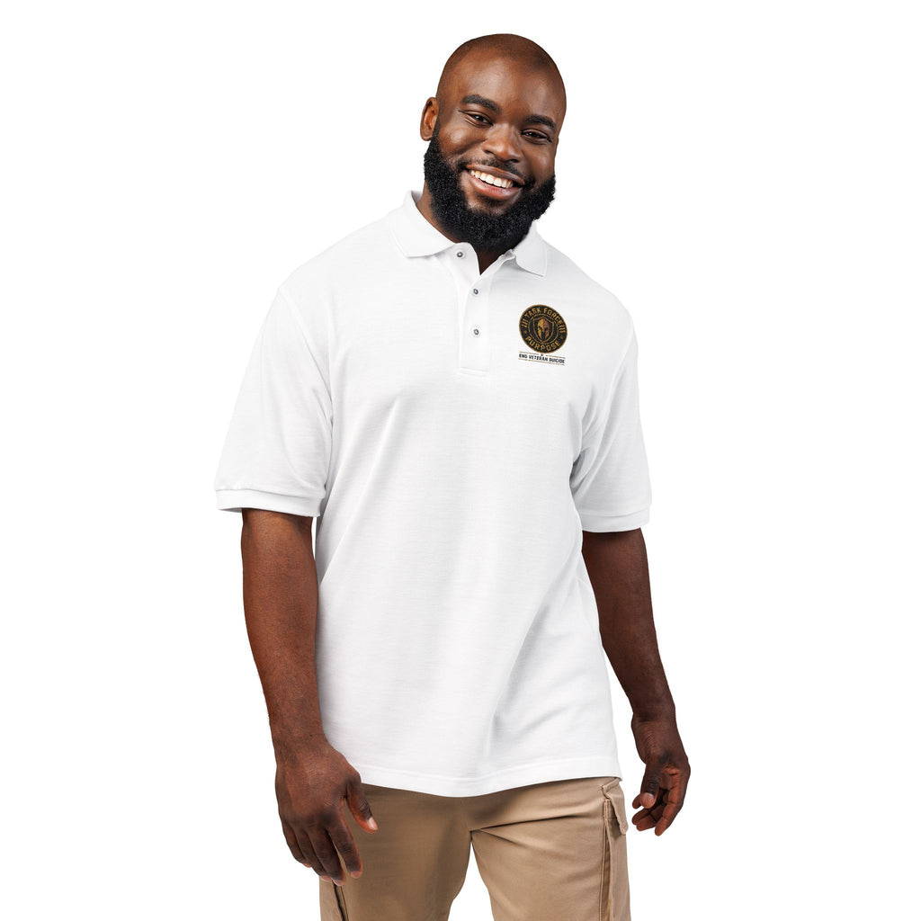 Embroidered Task Force Purpose Crest Polo Shirt — Classic Casual Work & Golf Tee