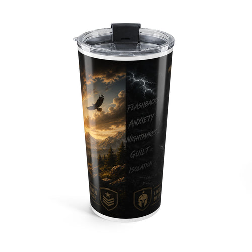 20oz Military Soldier Tumbler – "Ask For Purpose" Insulated Travel Cup