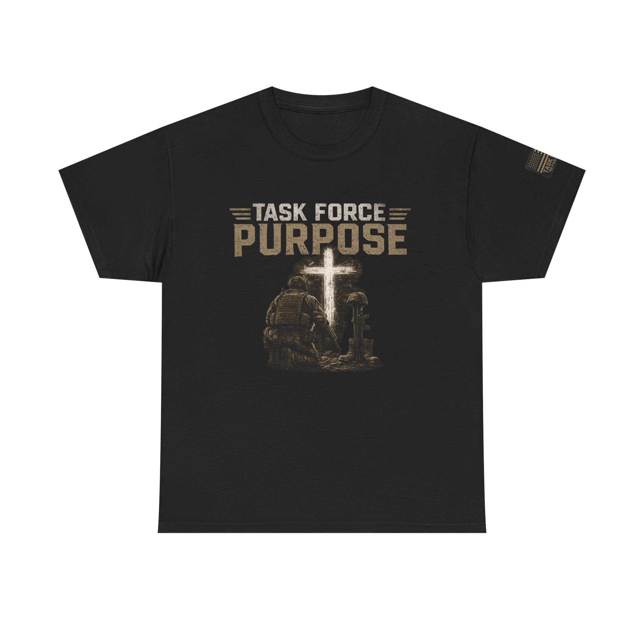 Task Force Purpose T-Shirt — Military Prayer Cross Graphic Tee