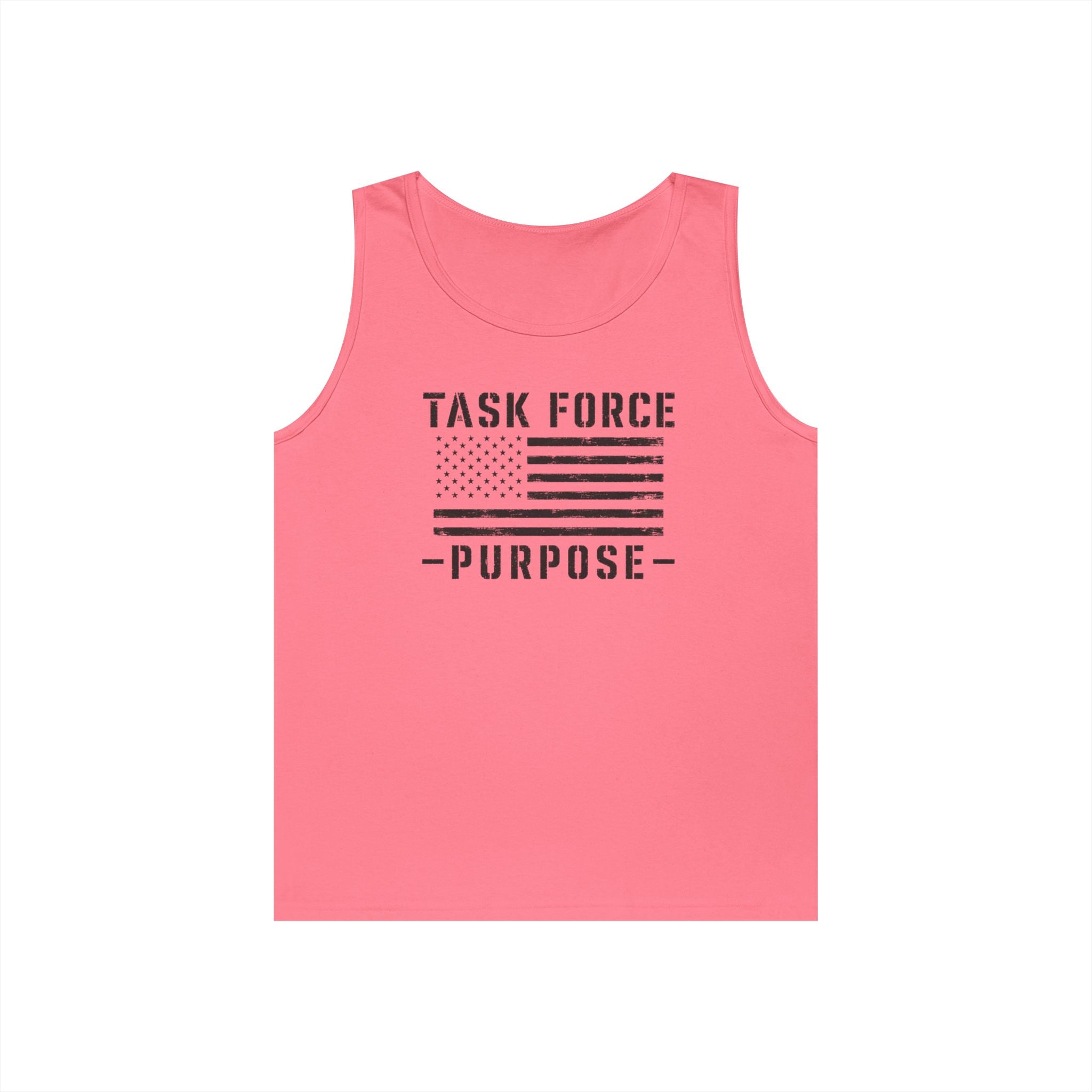 Veteran Support Tank Top — “Task Force Purpose” Flag & “Not All Wounds Are Visible” Skull Back