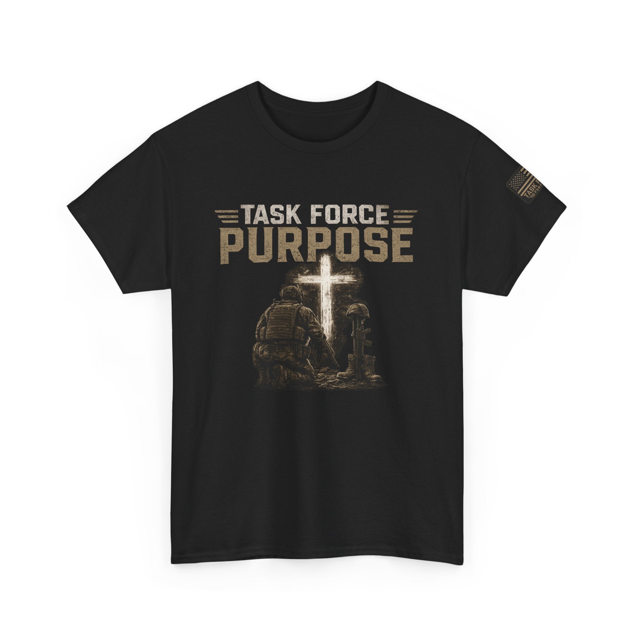 Task Force Purpose T-Shirt — Military Prayer Cross Graphic Tee