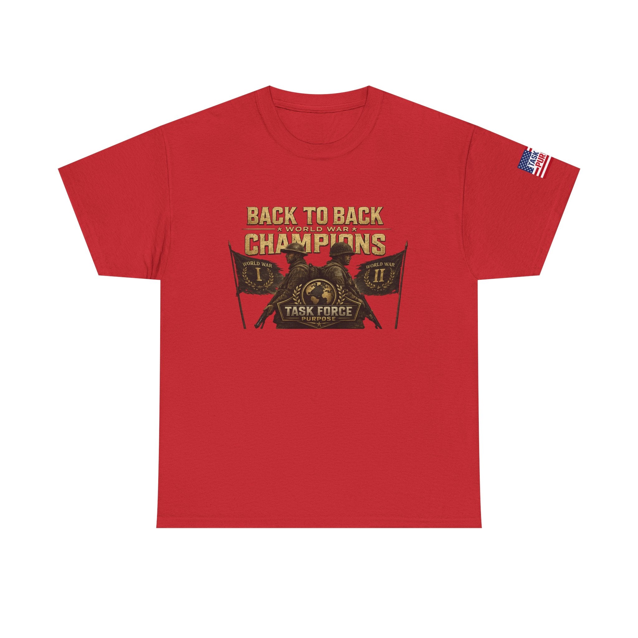 T-Shirt — "Back to Back Champions" Task Force Military Crew Tee