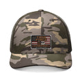 Camo Trucker Hat — Embroidered American Flag "Task Force" Patch
