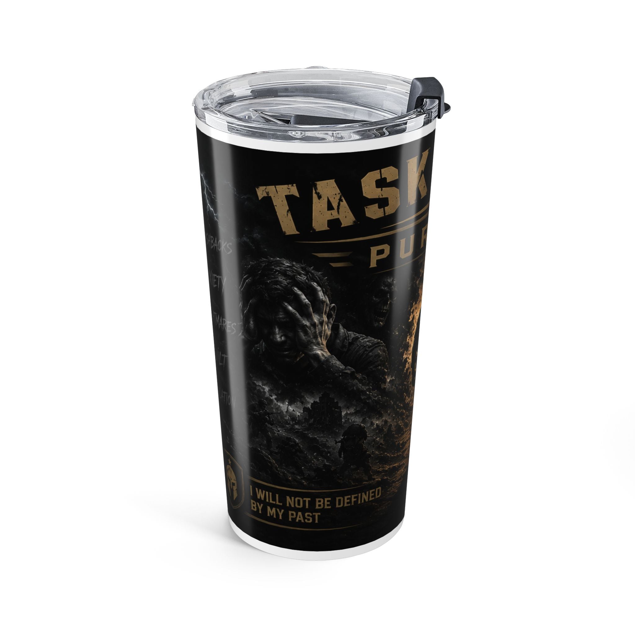 20oz Military Soldier Tumbler – "Ask For Purpose" Insulated Travel Cup