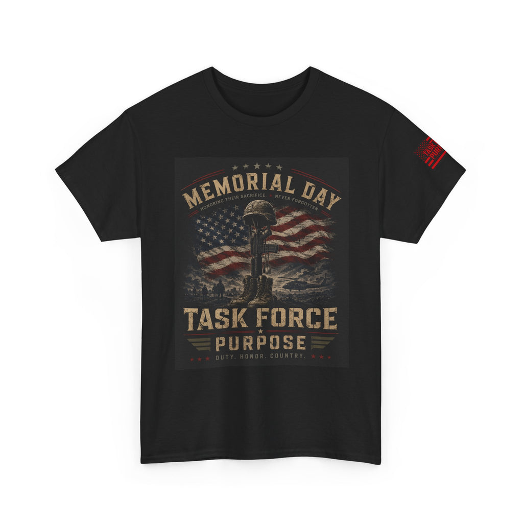 Memorial Day Task Force T-Shirt – Patriotic Flag & Helmet Tribute Tee