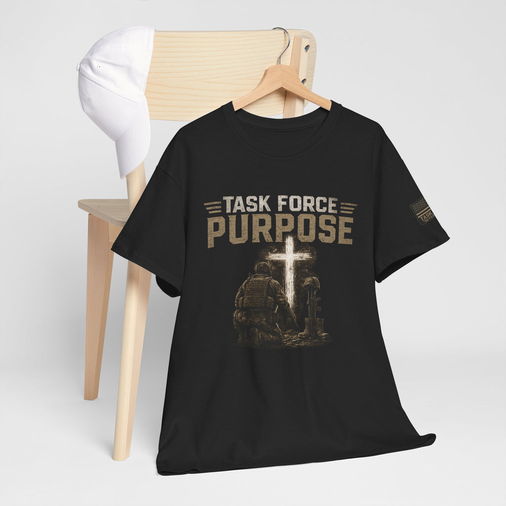 Task Force Purpose T-Shirt — Military Prayer Cross Graphic Tee