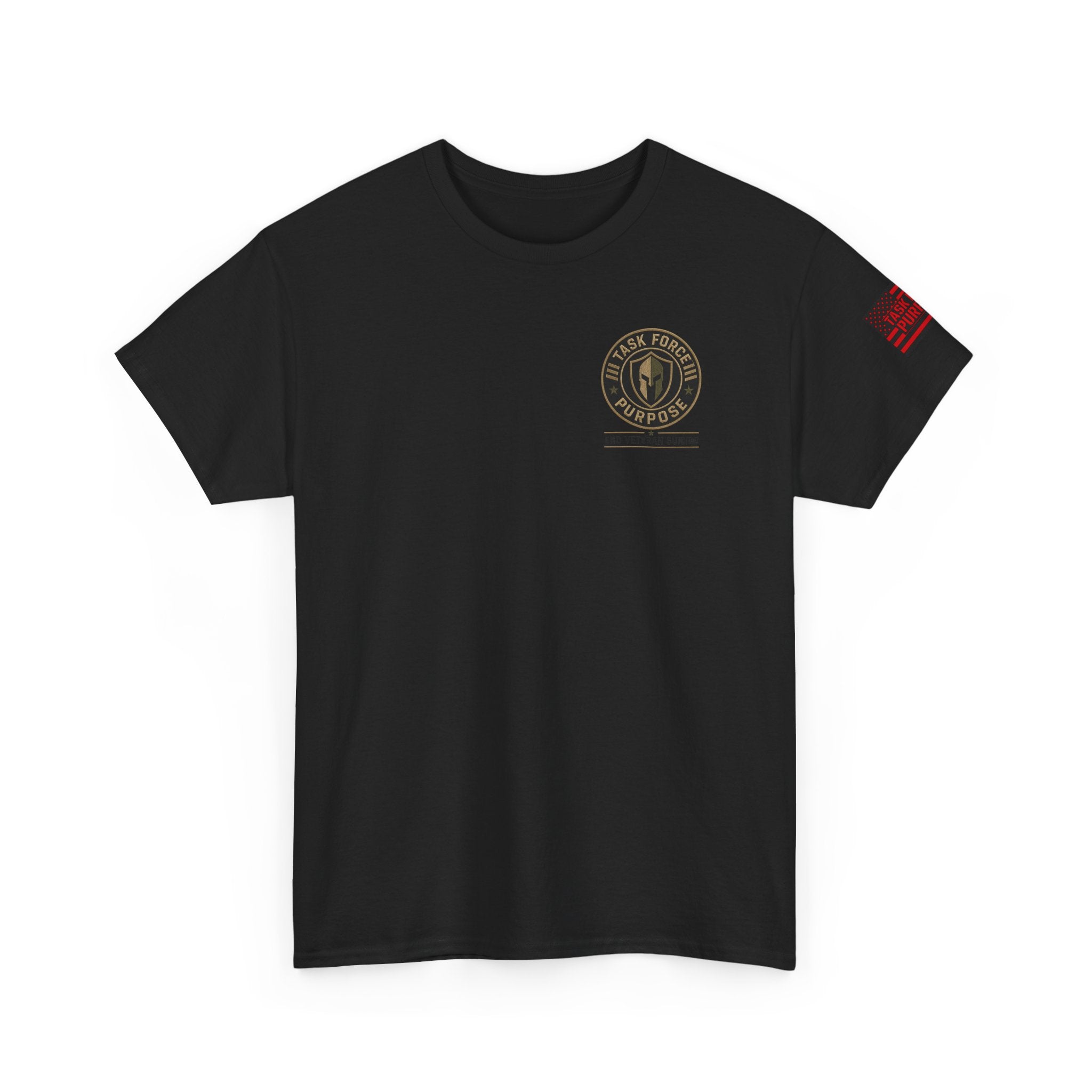 Veteran Support Tee — "Task Force Purpose: Let's End Veteran Suicide" Cotton Shirt