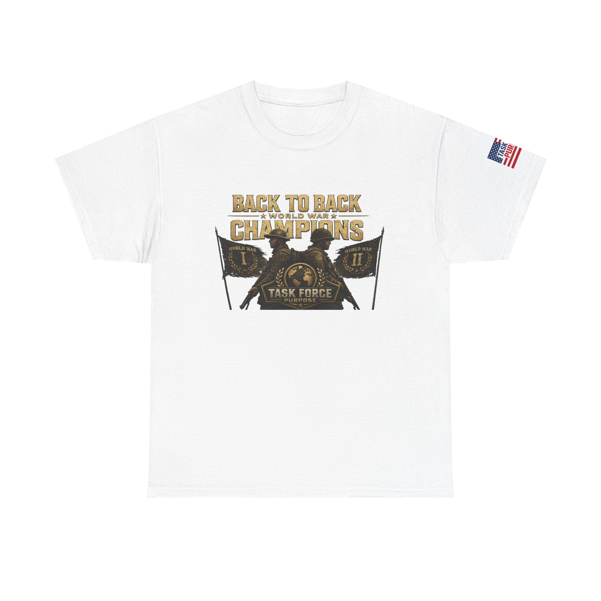 T-Shirt — "Back to Back Champions" Task Force Military Crew Tee