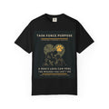 Task Force Purpose Therapy Dog T‑Shirt — A Dog’s Love Can Heal Veteran Support Tee
